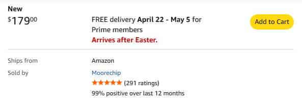 RP Classic Sold by Moorechip on Amazon Listing