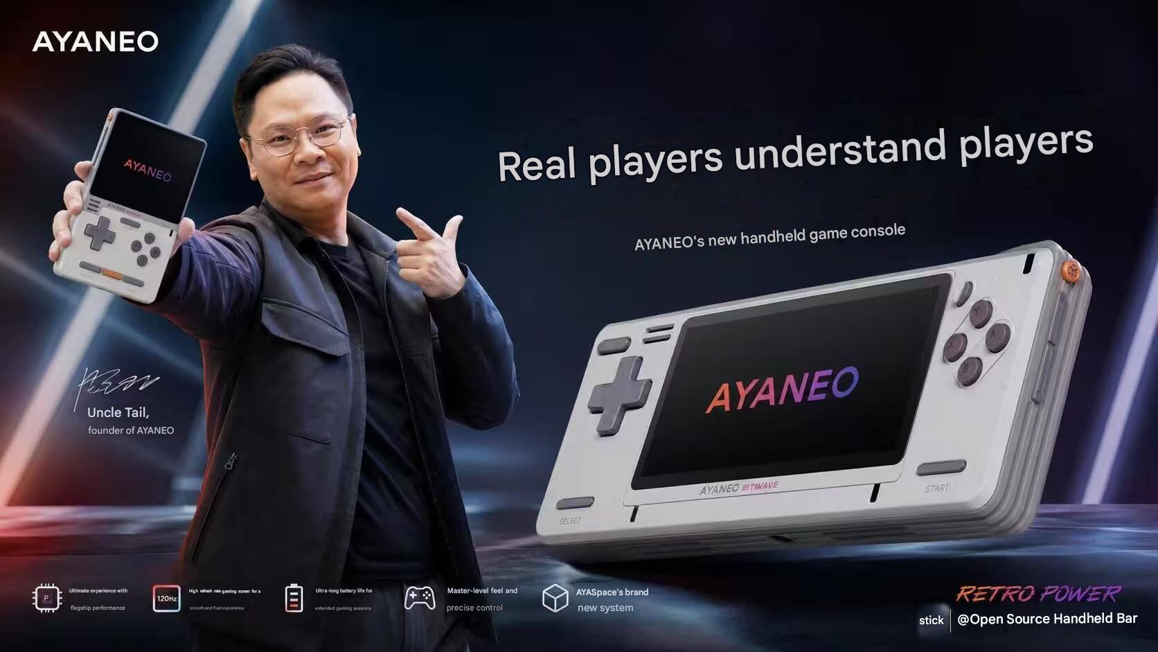 AYANEO BITWAVE Promo Banner - 1 - Translated | Retro Handhelds AYANEO BITWAVE Promo Banner - 1 - Translated