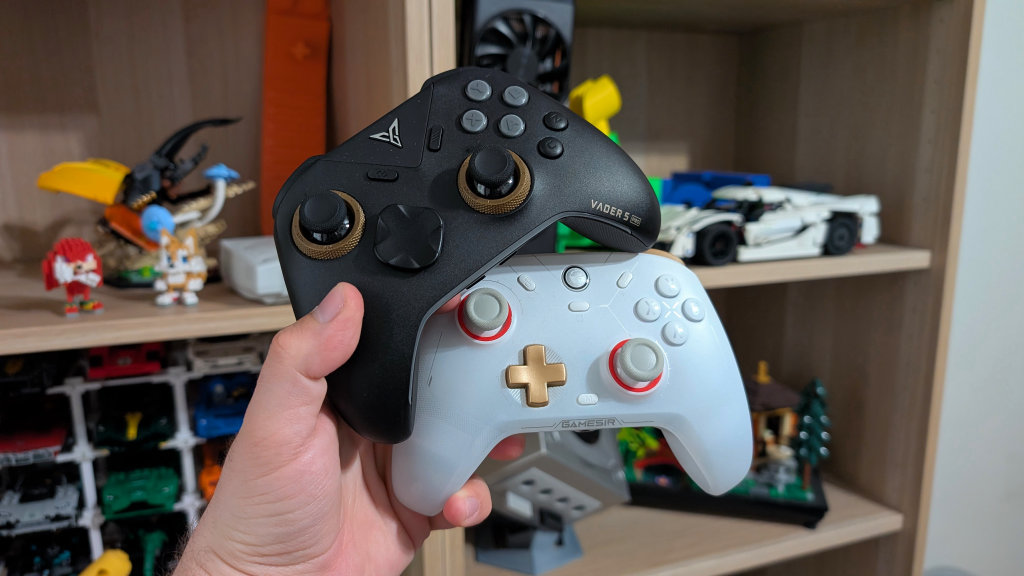 Flydigi Vader 5 Pro vs GameSir Cyclone 2 - in-hand