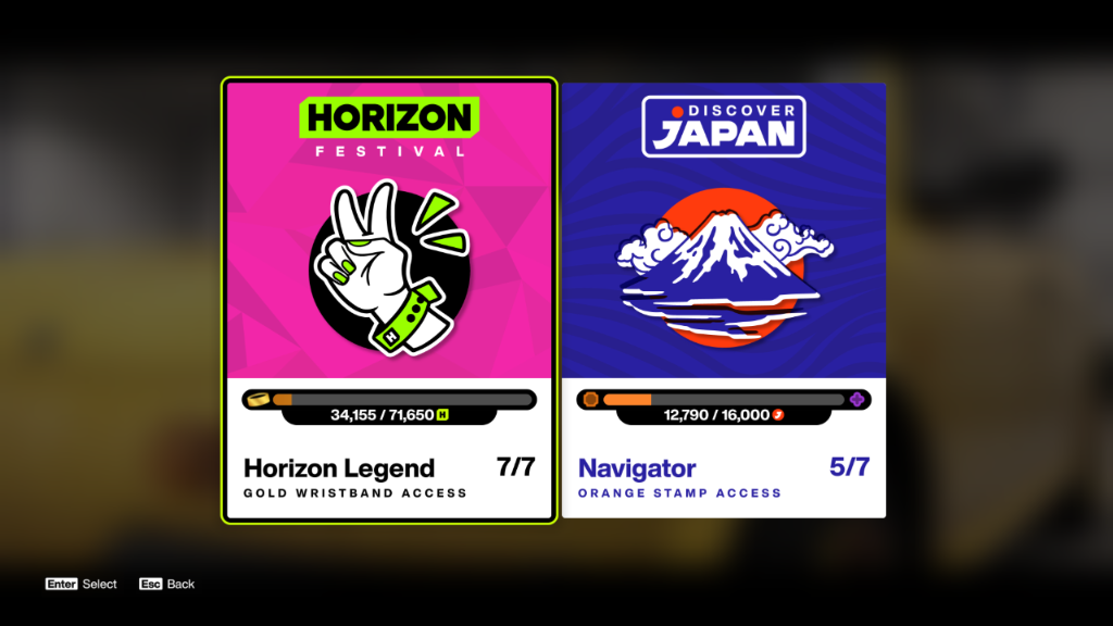 Forza Horizon 6 Progression