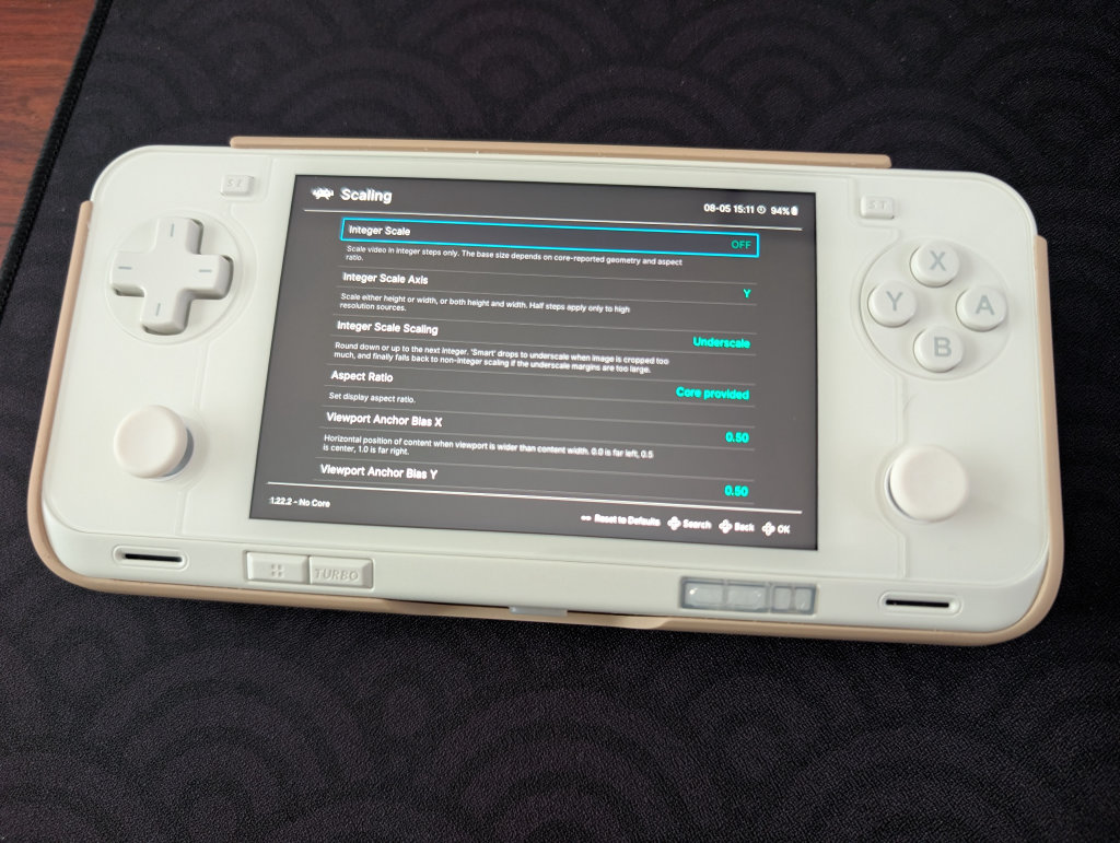 Integer Scaling in Video Settings