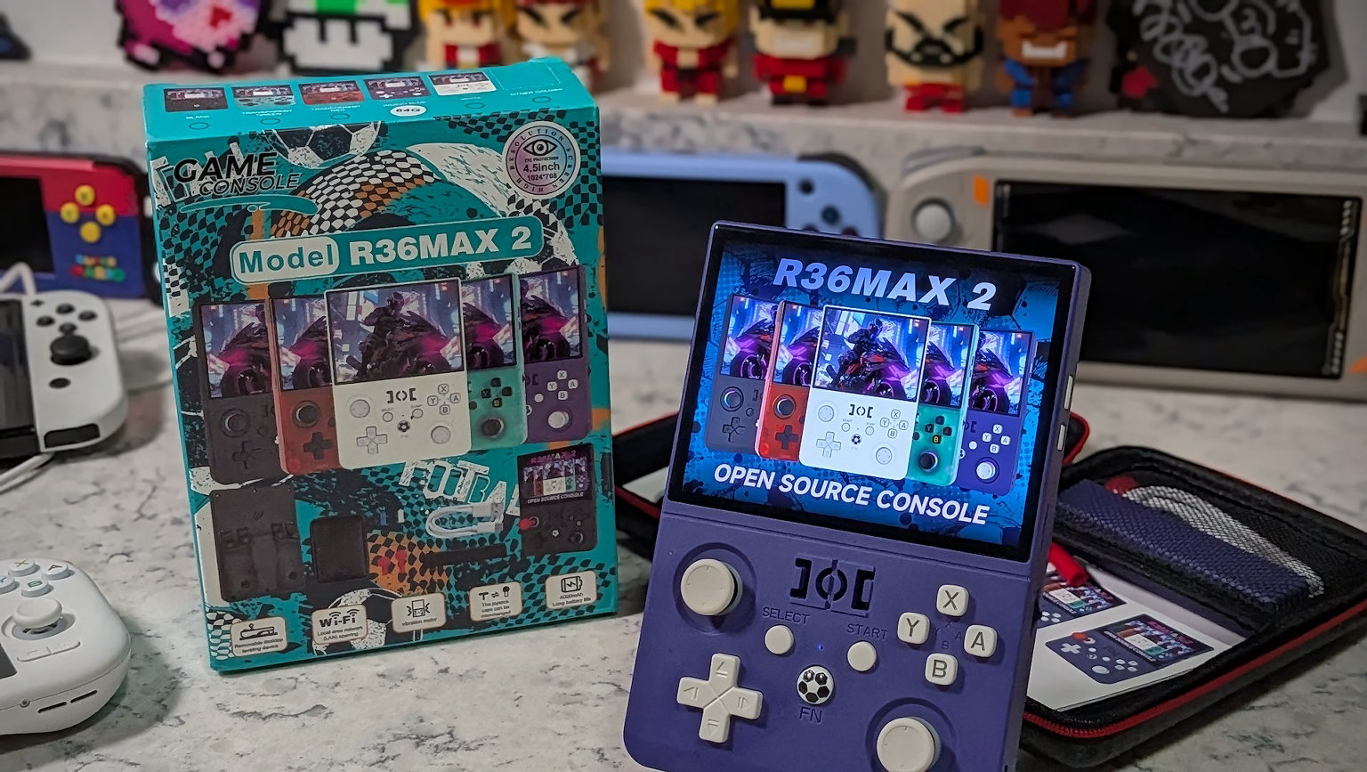 Game_Console_R36MAX2_Splash_wBox | Retro Handhelds Game_Console_R36MAX2_Splash_wBox