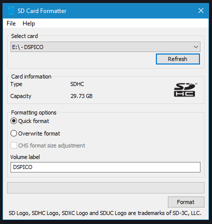 SD Card Formatter