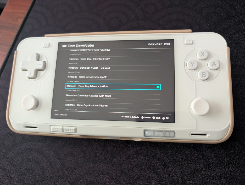 mGBA in RetroArch