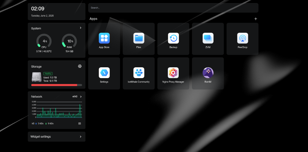 ZimaOS_Dashboard_RomMpng | Retro Handhelds ZimaOS_Dashboard_RomMpng