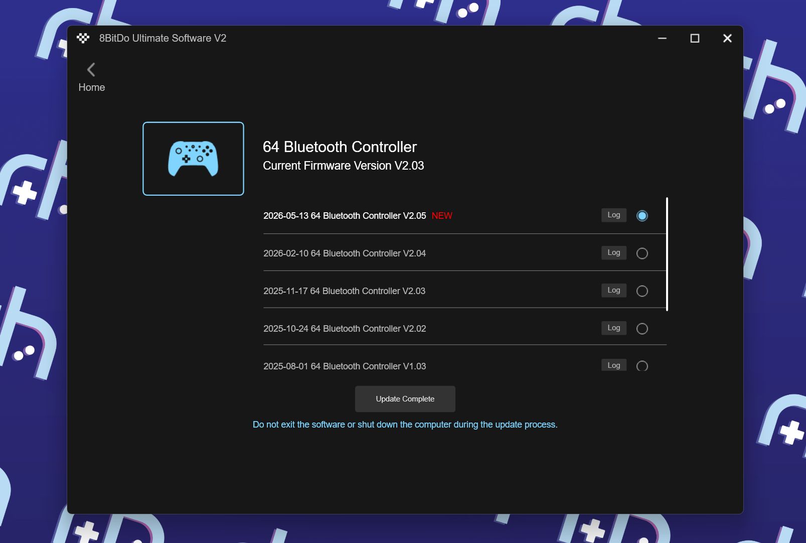 8BitDo 64 Ultimate Software V2