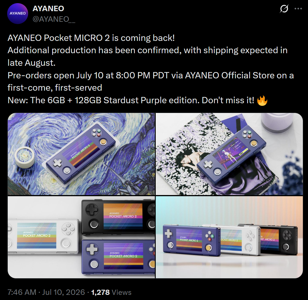 Ayaneo-Pocket-Micro-2-Restockpng | Retro Handhelds
