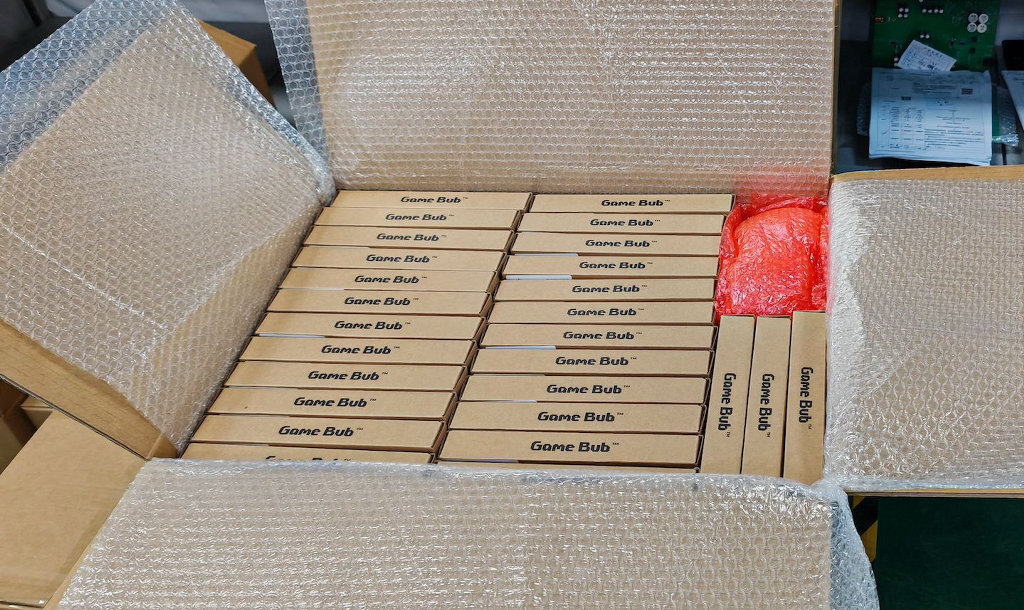 Game Bub packaged for shipping from factory | Retro Handhelds Game Bub packaged for shipping from factory