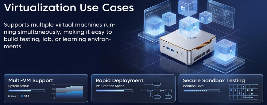 KAMRUI Hyper H2 Mini PC Intel Core 14500HX VM Server