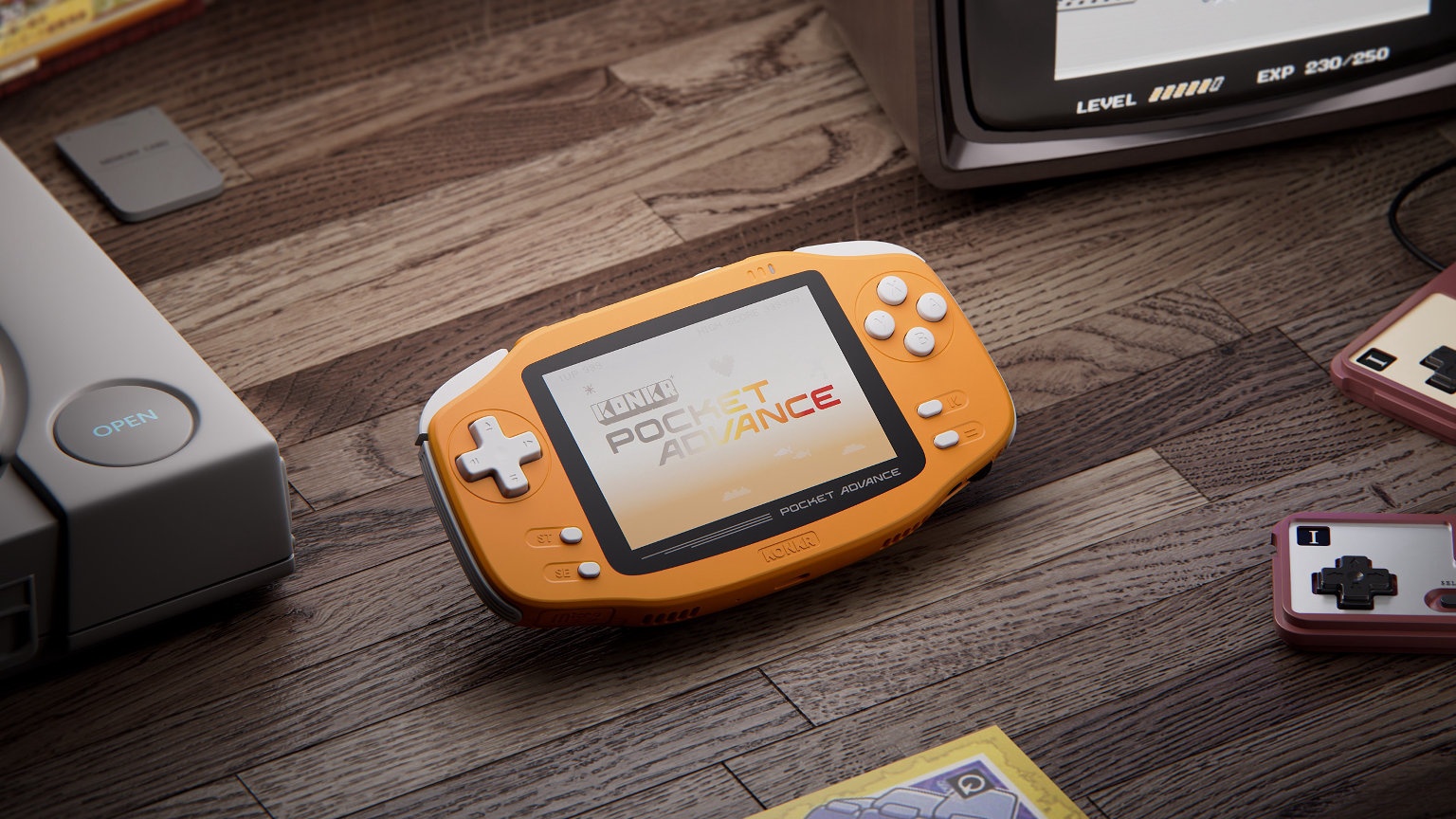 KONKR Pocket Advance Design Reveal Render | Retro Handhelds KONKR Pocket Advance Design Reveal Render