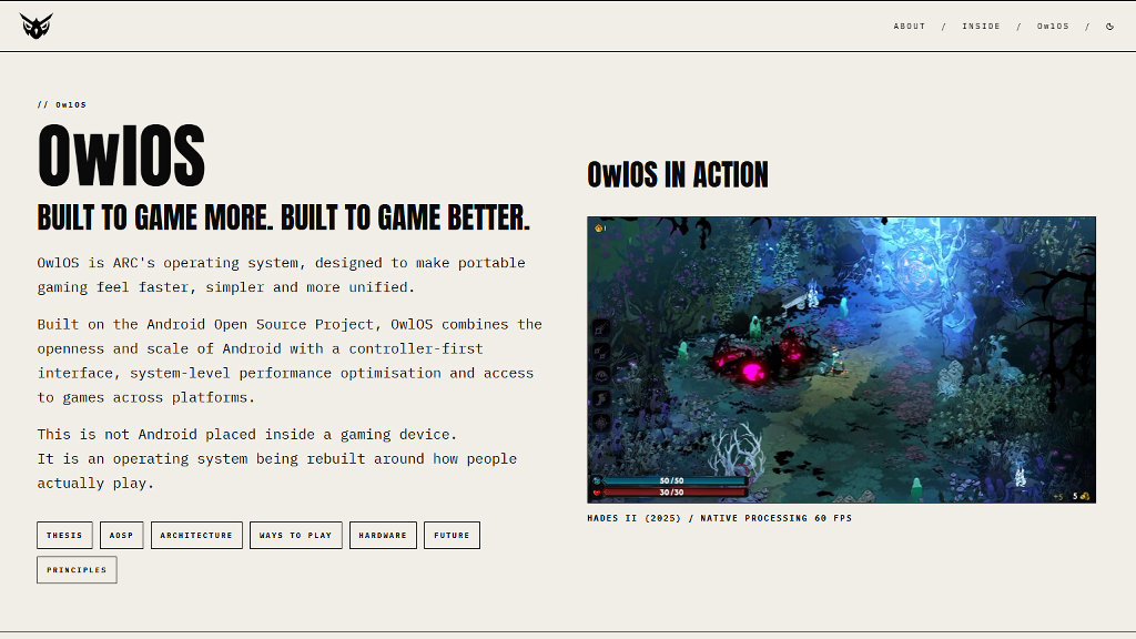 ARC X1 OwlOS Landing Page 1024x576