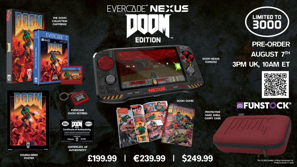 DOOM Edition Evercade Nexus | Retro Handhelds DOOM Edition Evercade Nexus
