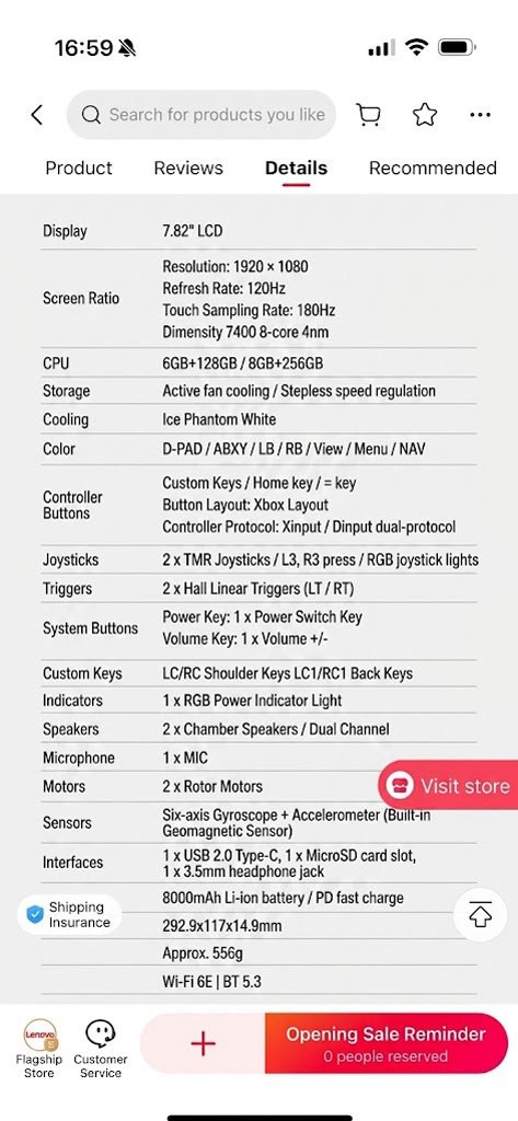 Lenovo Legion C700 Specs Translated 473x1024