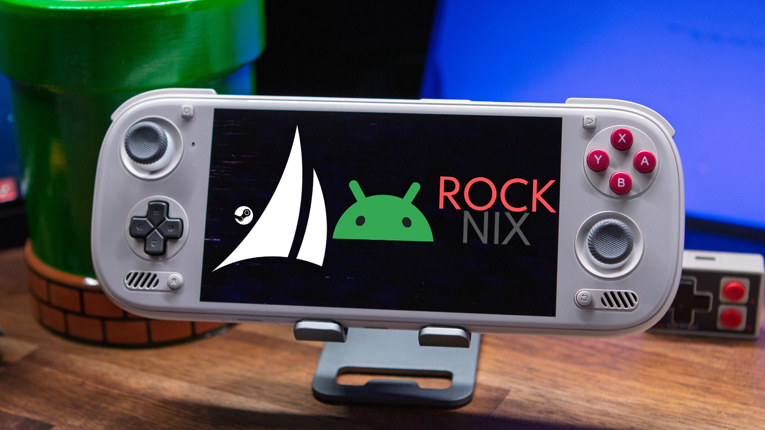 Armada ROCKNIX and Android Logos on AYN Odin 3 | Retro Handhelds Armada ROCKNIX and Android Logos on AYN Odin 3