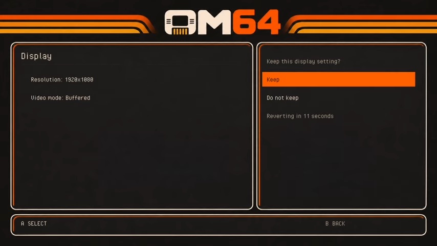 OM64 Display Settings