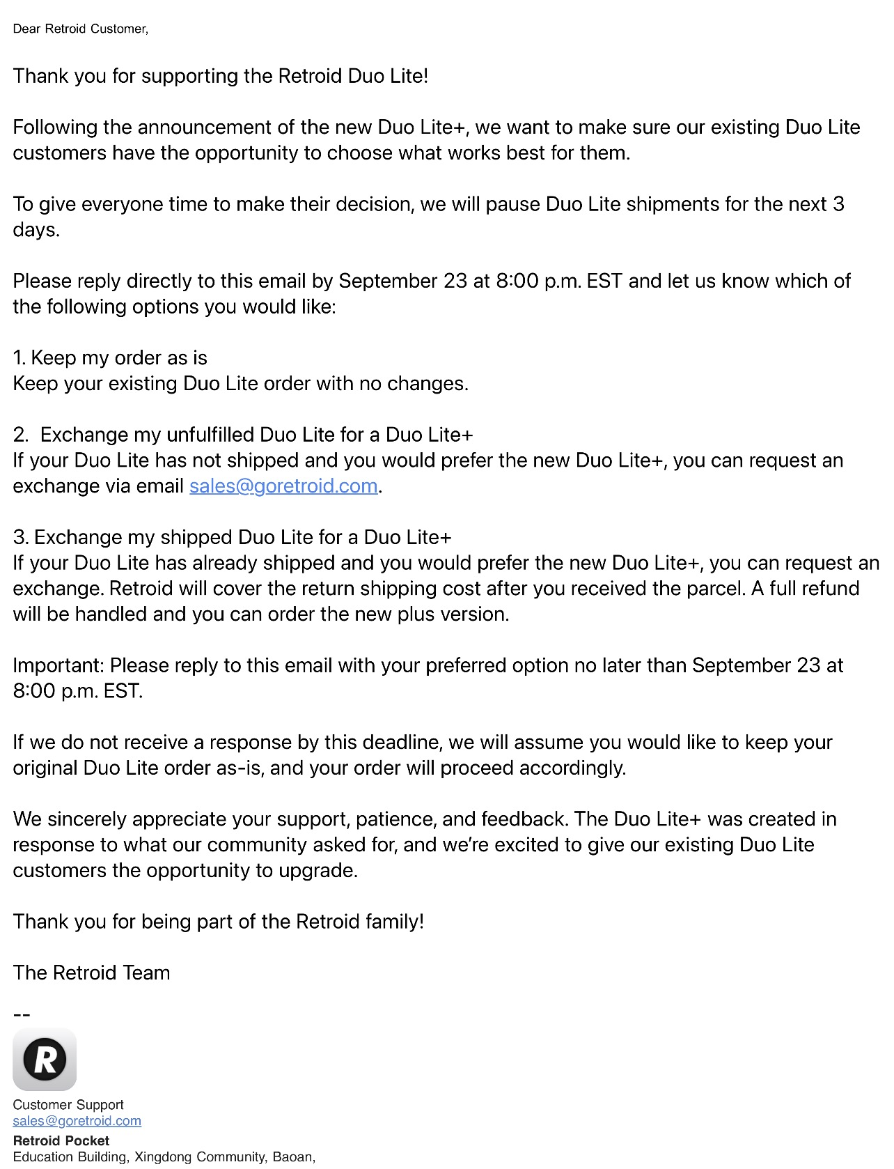 Retroid Customer Support | Retro Handhelds Retroid Customer Support