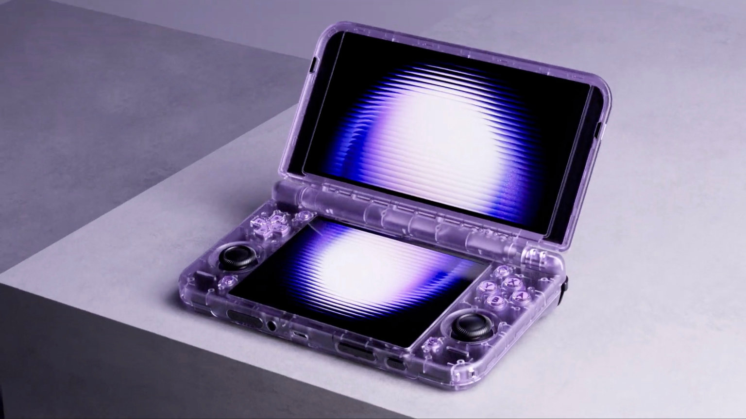 Retroid Pocket Duo and Pocket Duo Lite Purple Render Hero | Retro Handhelds Retroid Pocket Duo and Pocket Duo Lite Purple Render Hero