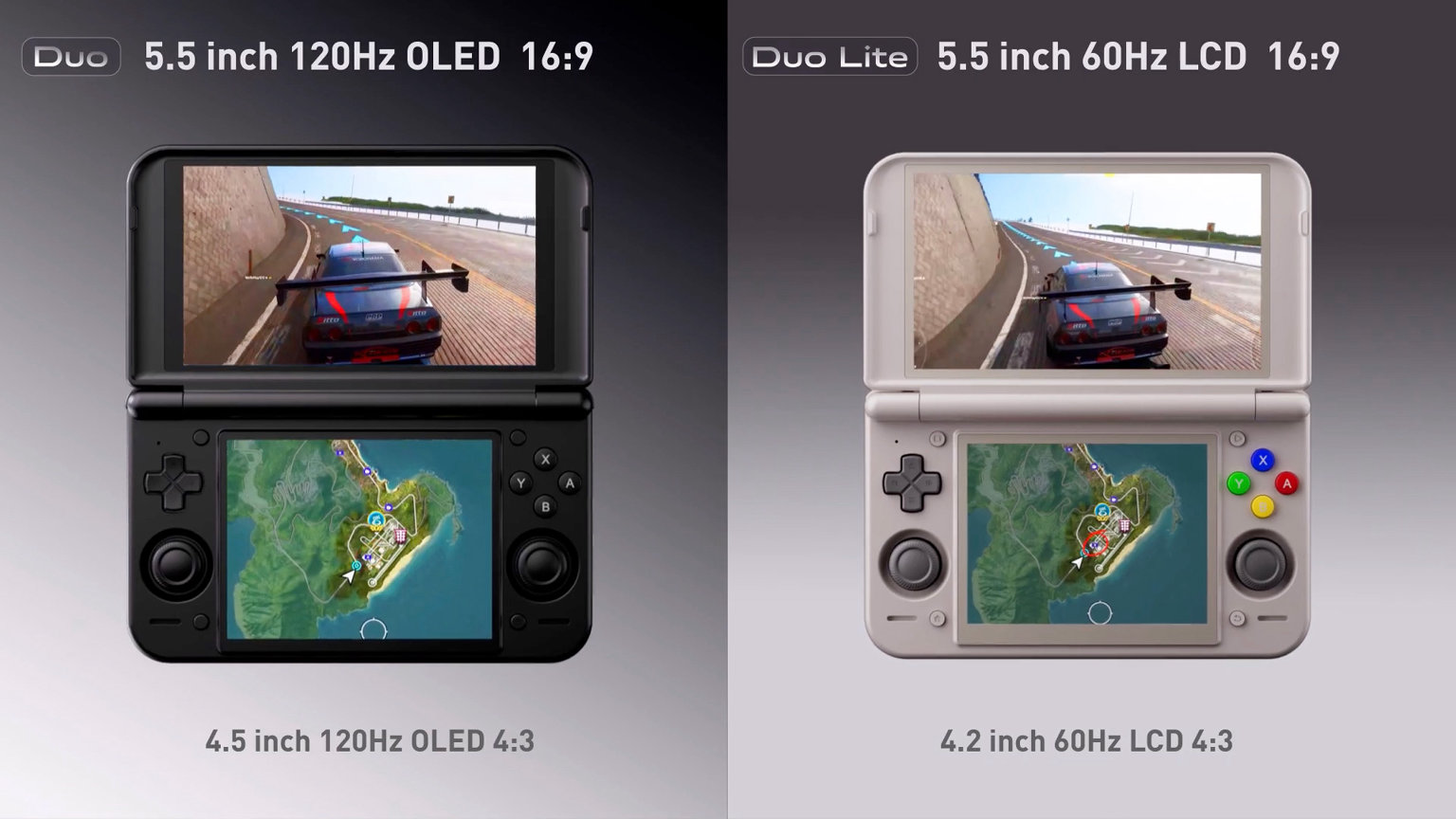 Retroid Pocket Duo and Pocket Duo Lite - Screens Comparisons | Retro Handhelds Retroid Pocket Duo and Pocket Duo Lite - Screens Comparisons