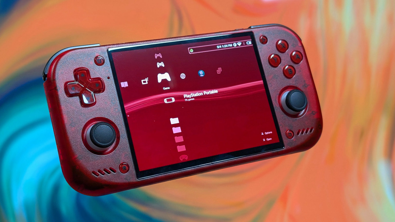 Retroid Pocket Nova Running Wave Launcher | Retro Handhelds Retroid Pocket Nova Running Wave Launcher