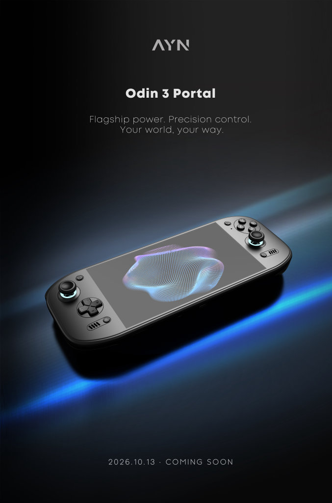 AYN Odin 3 Portal Announcement Promo Image 677x1024 | Retro Handhelds AYN Odin 3 Portal Announcement Promo Image 677x1024